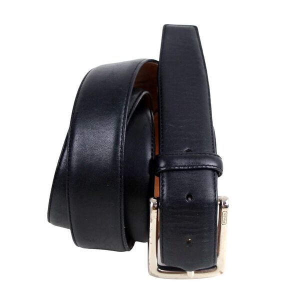 Coach BLACK GENUINE LEATHER 1 1/4"Wd CASUAL DRESS MEN'S BELT Size 40/100 (R55 - Picture 1 of 13